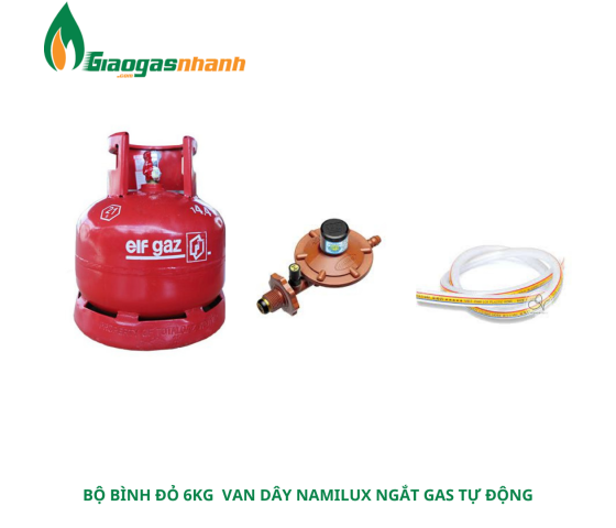 Bộ Bình Gas 6kg + Van + Dây