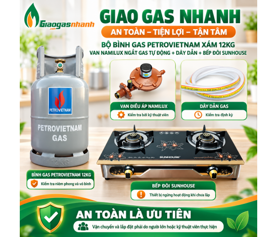 Bộ Bính Bếp Gas Sunhouse