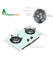 Bếp gas âm Rinnai RVB-2WGN