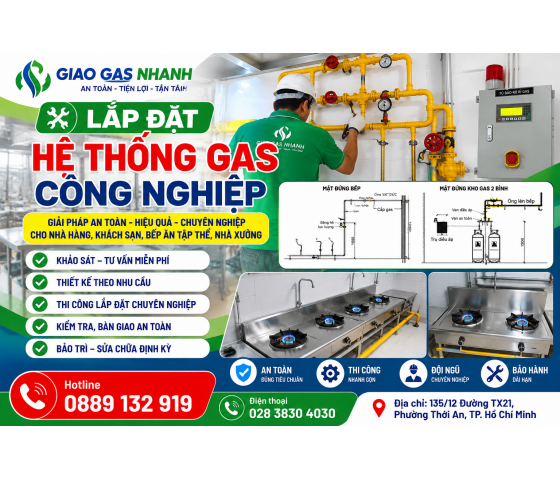 Lắp Đặt Hệ Thống Gas Công Nghiệp