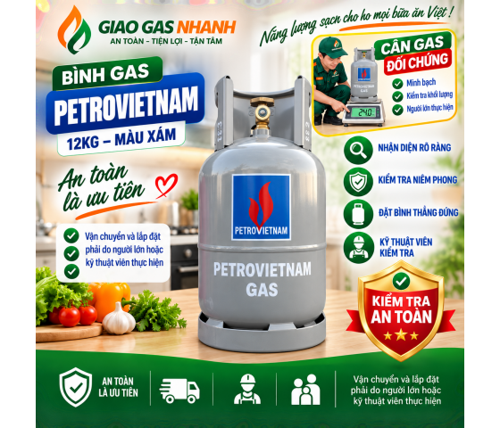 Gas Petrovietnam xám 12kg