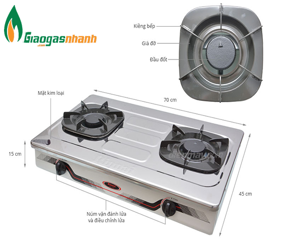 Bếp gas dương Rinnai RV-370(SM)N