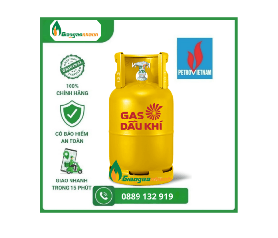 Bình Gas Dầu Khí Vàng 12kg