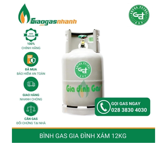 Bình Gas Giá Đình Xám 12kg