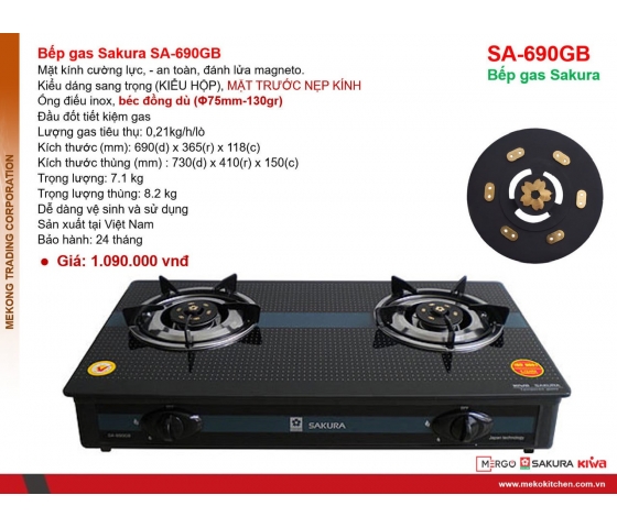 Bếp Gas Sakura 690-GB