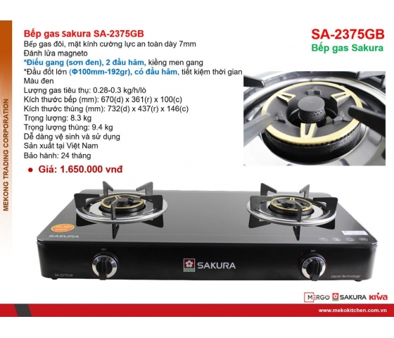 Bếp Gas Sakura Sa-2375Gb