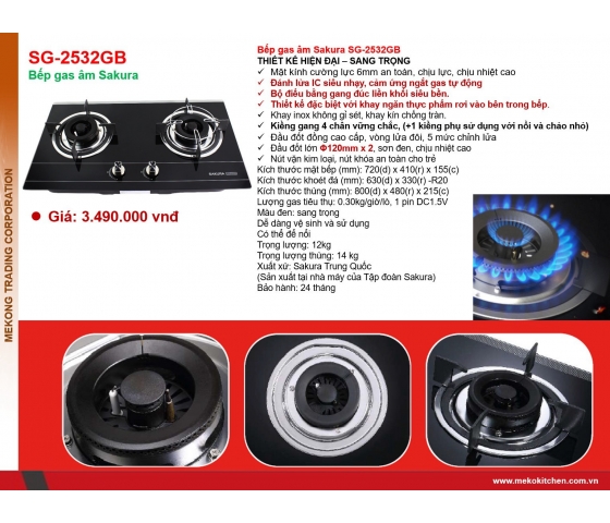 Bếp Gas Sakura SA 2532GB